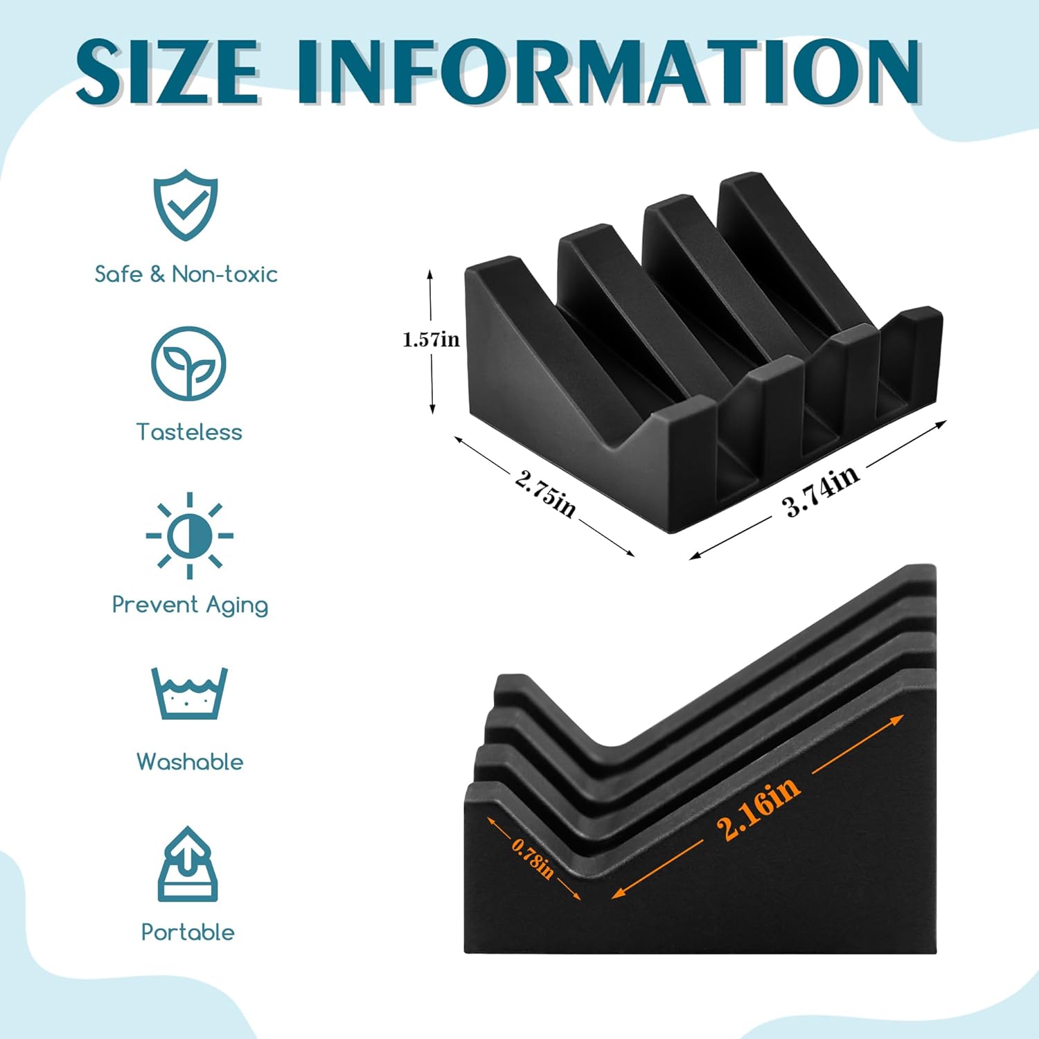 Self Draining Soap Dish Holder,Silicone Soap Dish,for Bathroom,Kitchen, Sponges，Can Extend Soap Life，Keep Soap Bars Dry and Easy Cleaning Black,1-Pack