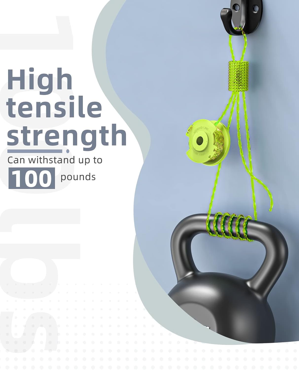 Weed Wacker String Compatible with Ryobi One Plus+ AC80RL3, 0.08'' String Trimmer Refill Line,Weed Eater String Compatible with Ryobi 18V, 24V, 40V Trimmers 10 Replacement Spools, 2 Trimmer Caps