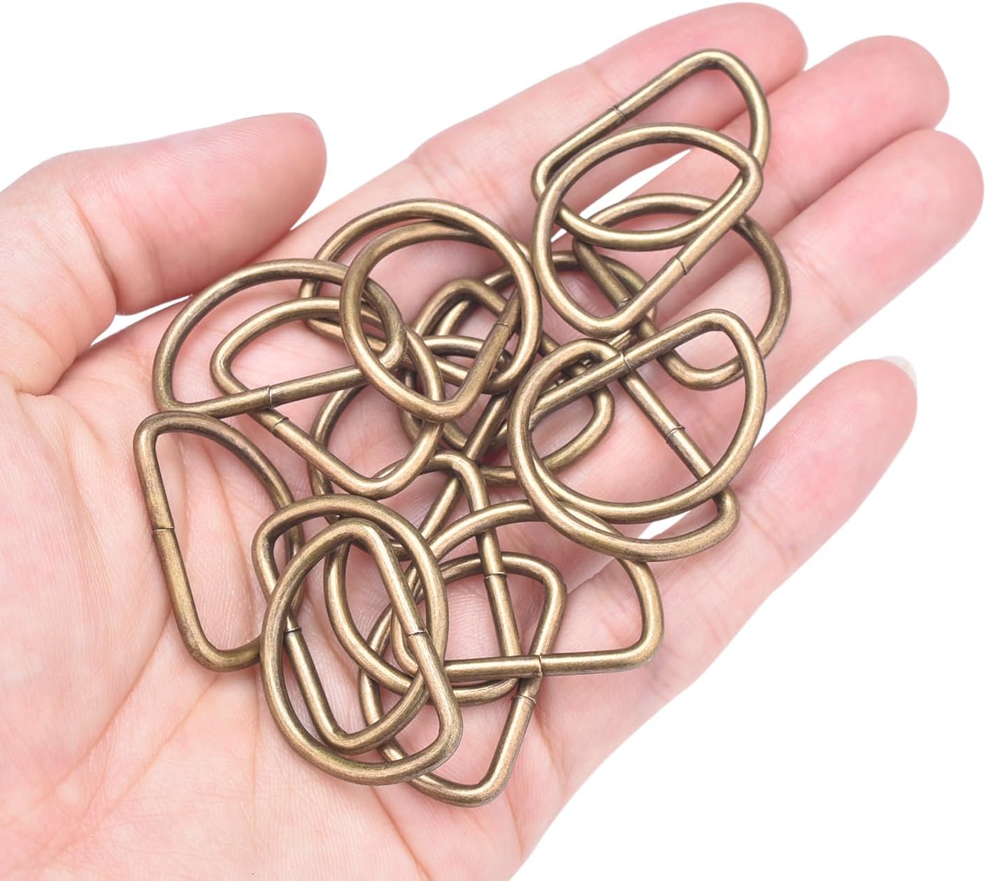100 Pack 1" Metal D Ring for Purse Making Aprons Belts, Dee Rings Metal Buckle for Canvas Bags Webbing Leather Straps Wallets Crafts Pet Collar Backpack Hardware GunBlack