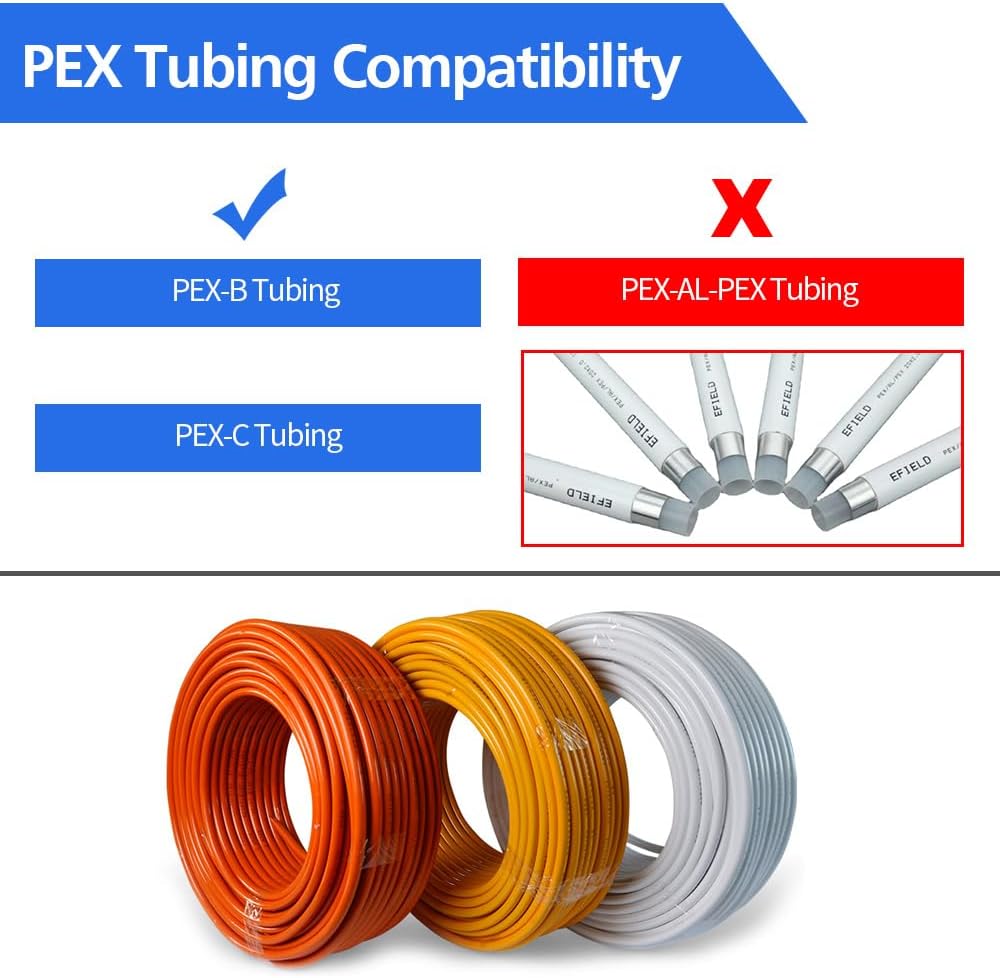 10 Pack 1/2" PEX Elbow Fittings, Brass Fittings for PEX Tubing Pipe