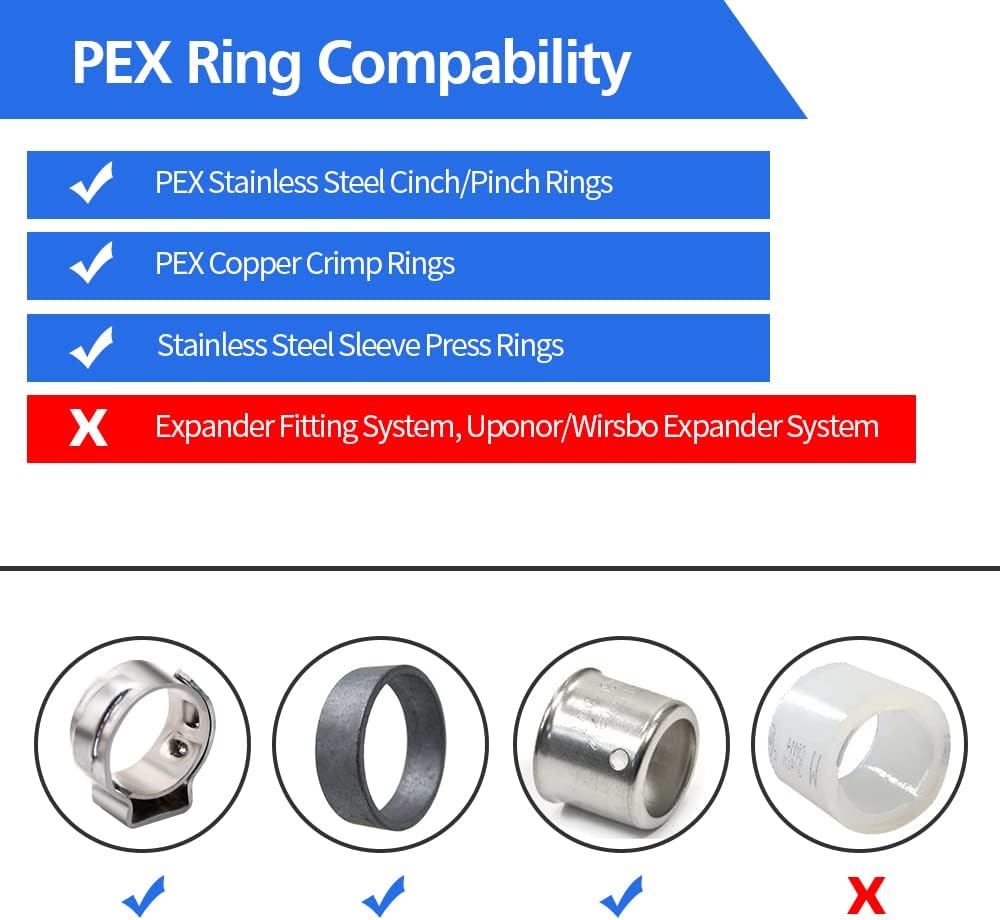 10 Pack 1/2" PEX Elbow Fittings, Brass Fittings for PEX Tubing Pipe
