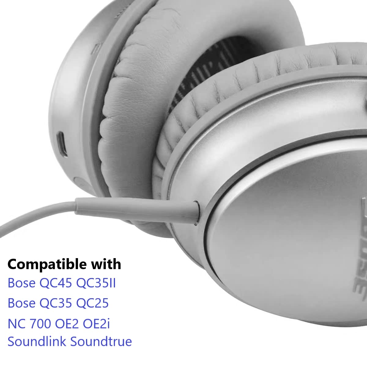 Replacement Audio Cable Cord,Aux Wire 3.5mm to 2.5mm Compatible with Bose QuietComfort QC25 QC35 QC35II QC45 NC700 Soundlink Soundtrue Headphones No mic