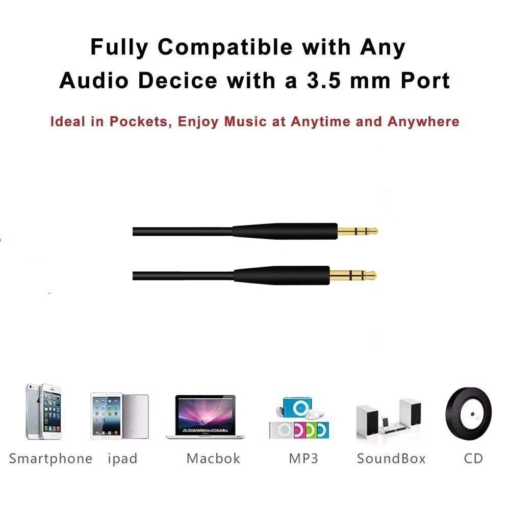 Replacement Audio Cable Cord,Aux Wire 3.5mm to 2.5mm Compatible with Bose QuietComfort QC25 QC35 QC35II QC45 NC700 Soundlink Soundtrue Headphones No mic