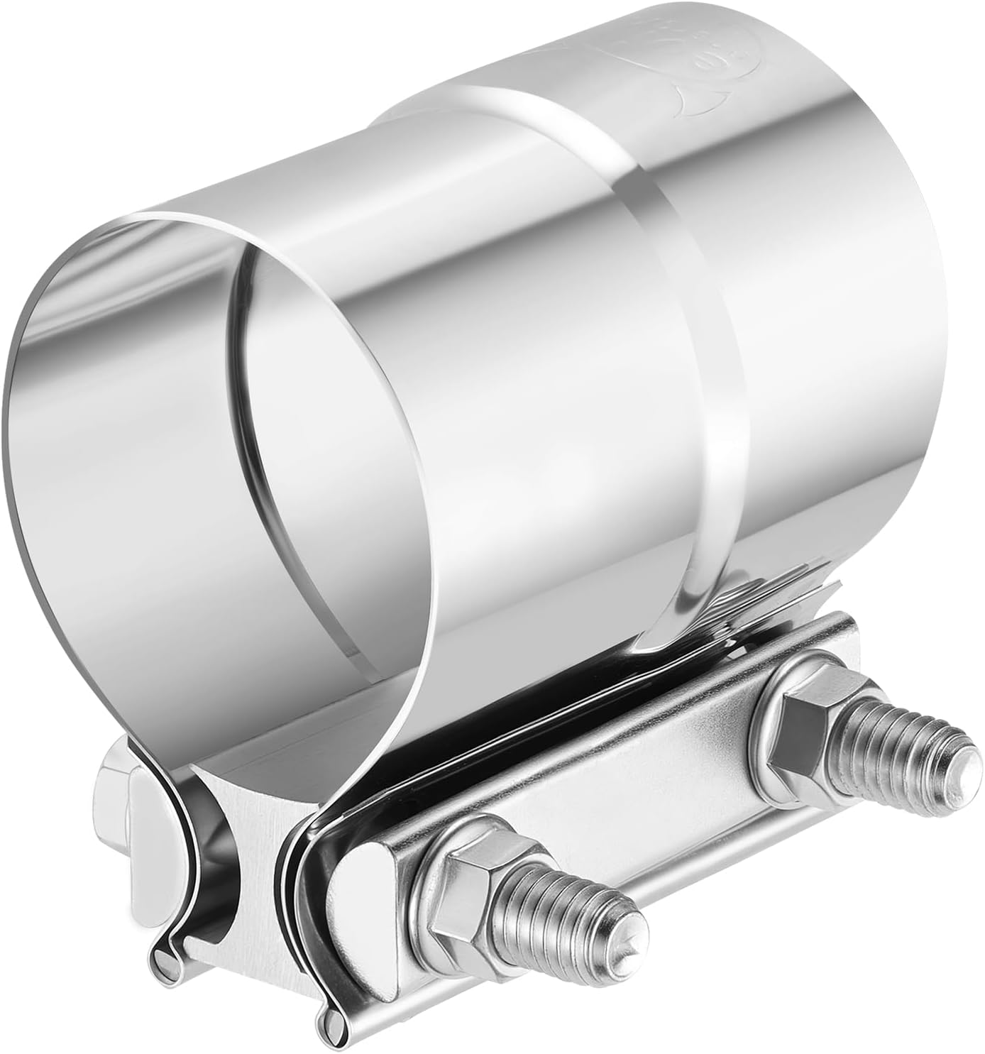 2.5'' Exhaust Clamp, Lap Joint Band Clamp Stainless Steel for Pipes, Mufflers, Catalytic Converters 1PCS, 2.5 inch