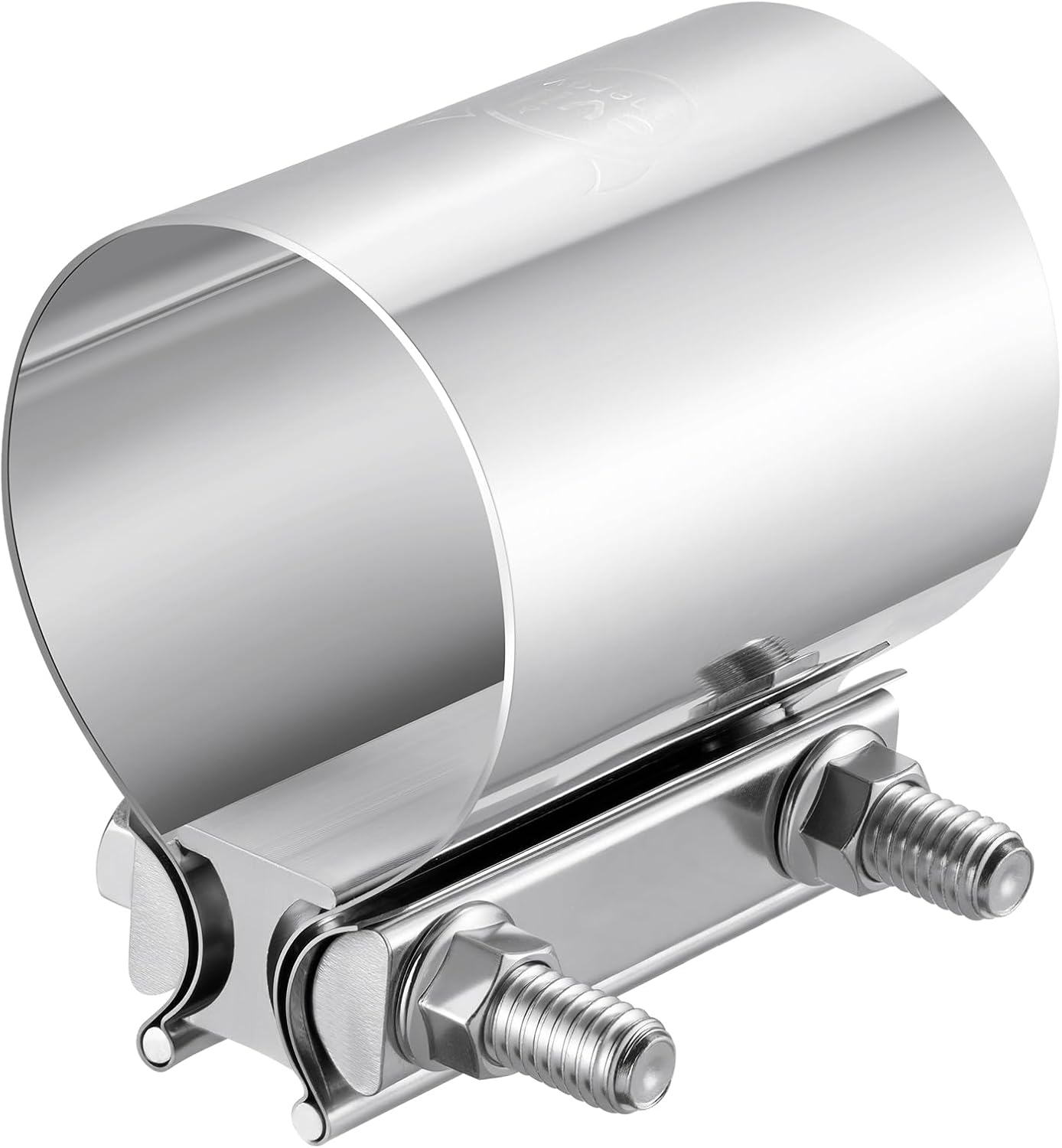 2.5 inch Exhaust Clamp, 2 1/2" Butt Joint Band Clamp Sleeve Coupler Stainless Steel for Pipes,Mufflers,Catalytic Converters 1PC, 2.5 in