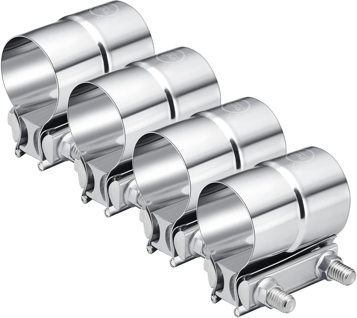 3.0'' Exhaust Clamp, Lap Joint Band Clamp Stainless Steel for Pipes, Mufflers, Catalytic Converters 4Pcs, 3.0 inch