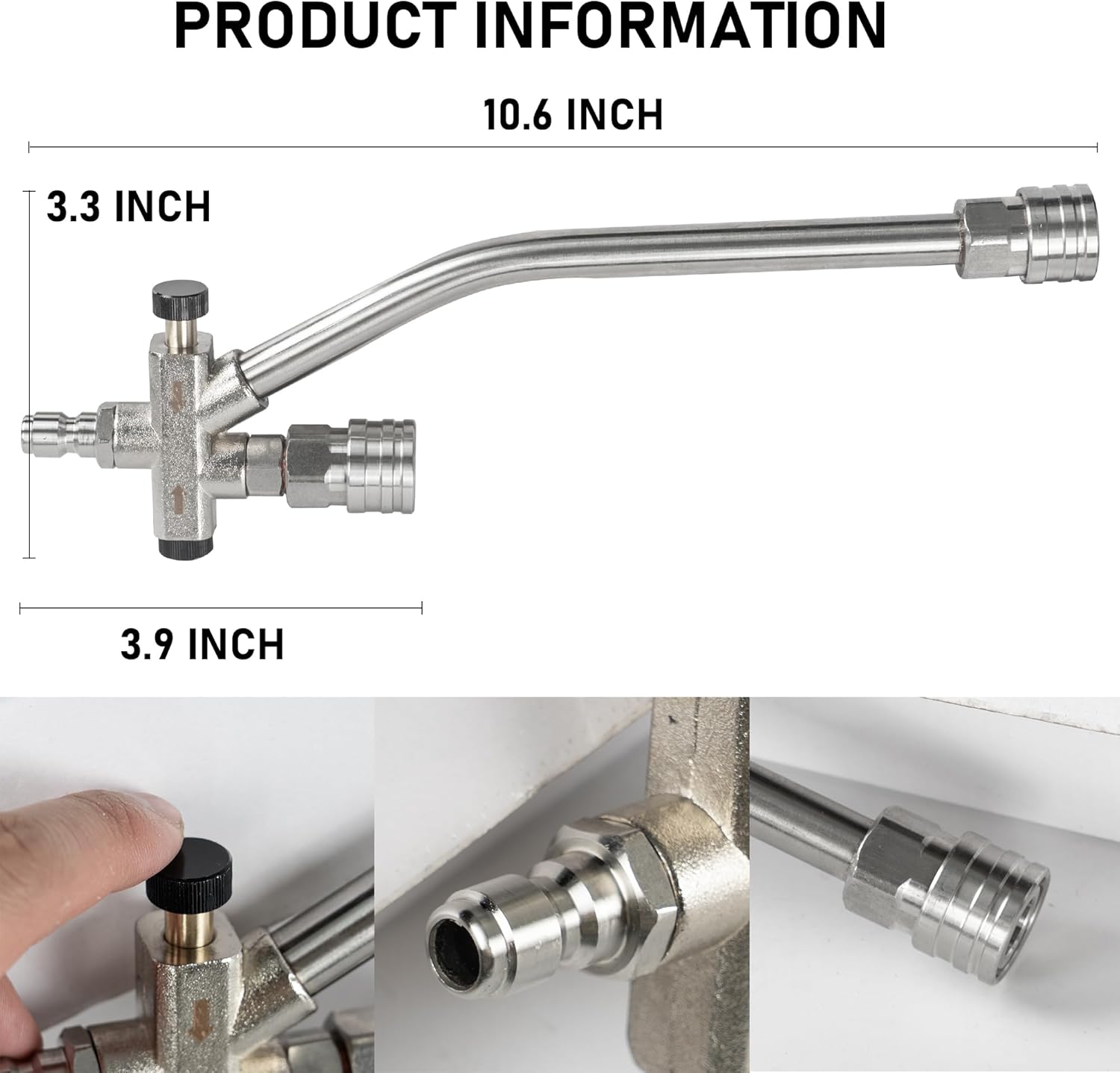 Foam Cannon Dual-Connector Accessory, Pressure Washer Double Tip Attachment for Soap Cannon with 5 Power Washer Sprayer Nozzles, 1/4" Quick Connect, 4000 PSI