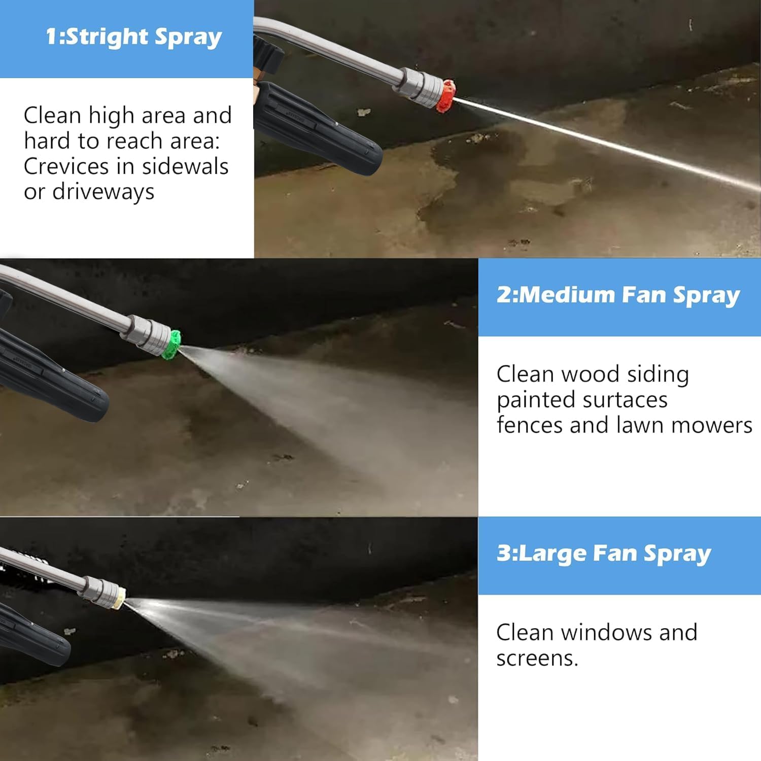 Foam Cannon Dual-Connector Accessory, Pressure Washer Double Tip Attachment for Soap Cannon with 5 Power Washer Sprayer Nozzles, 1/4" Quick Connect, 4000 PSI