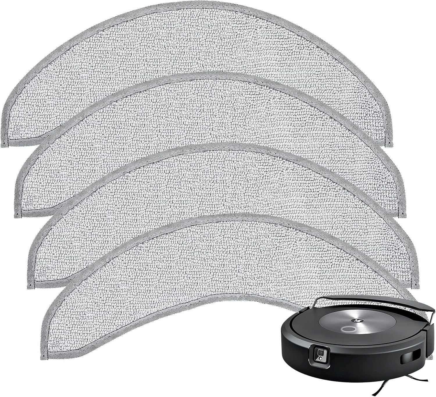 4 Pack Replacement Mop Pads for i-Robot Roomba Combo j7+/ j9+ Accessories, Microfiber Washable Mopping Pad for iRobot Roomba Combo j7+/ j9+ Robot Vacuum and Mop Not fits for Roomba j7/ j7+/ j9+