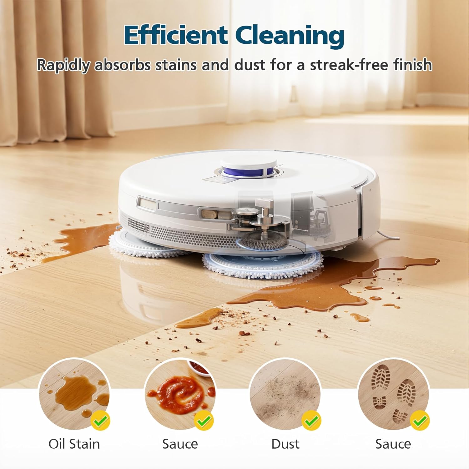 12-Pack Replacement Mop Pads for Narwal Freo, Freo Pro, Freo X Ultra, Z Ultra, Freo Z10 & X10 Pro Robot Vacuum & Mop, Washable Reusable Microfiber Robot Vacuum Mop Pads