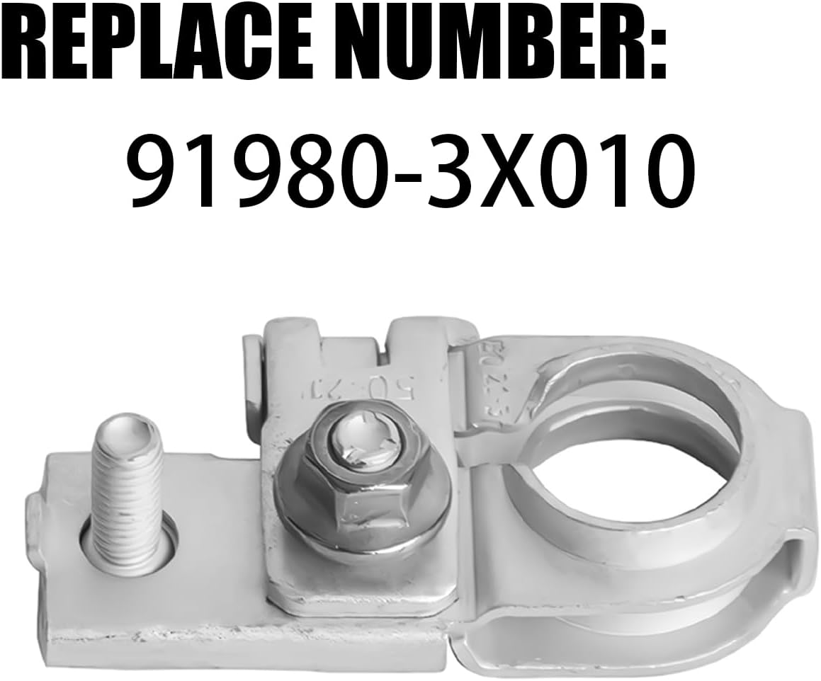 Battery Terminal Connector, Top Post Positive Battery Terminal, Replaces Part Number 91980-3X010, Compatible with G80 G90 2015-2020 EV Rio 2015-2020 and More, Car Accessories