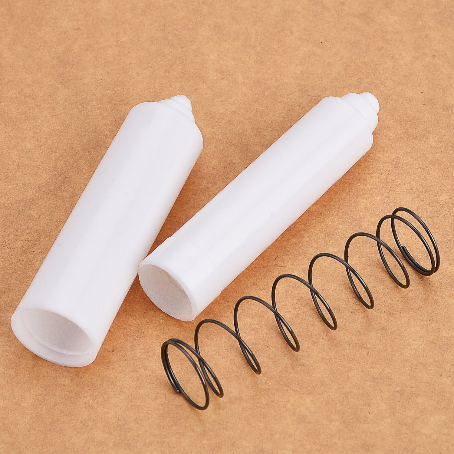 2 Pcs Universal Toilet Paper Holder Replacement Rod Spring Loaded Plastic Retractable Paper Replacement Rod Toilet Tissue Roll Holder Insert for Bathroom Home Fixture Accessories White
