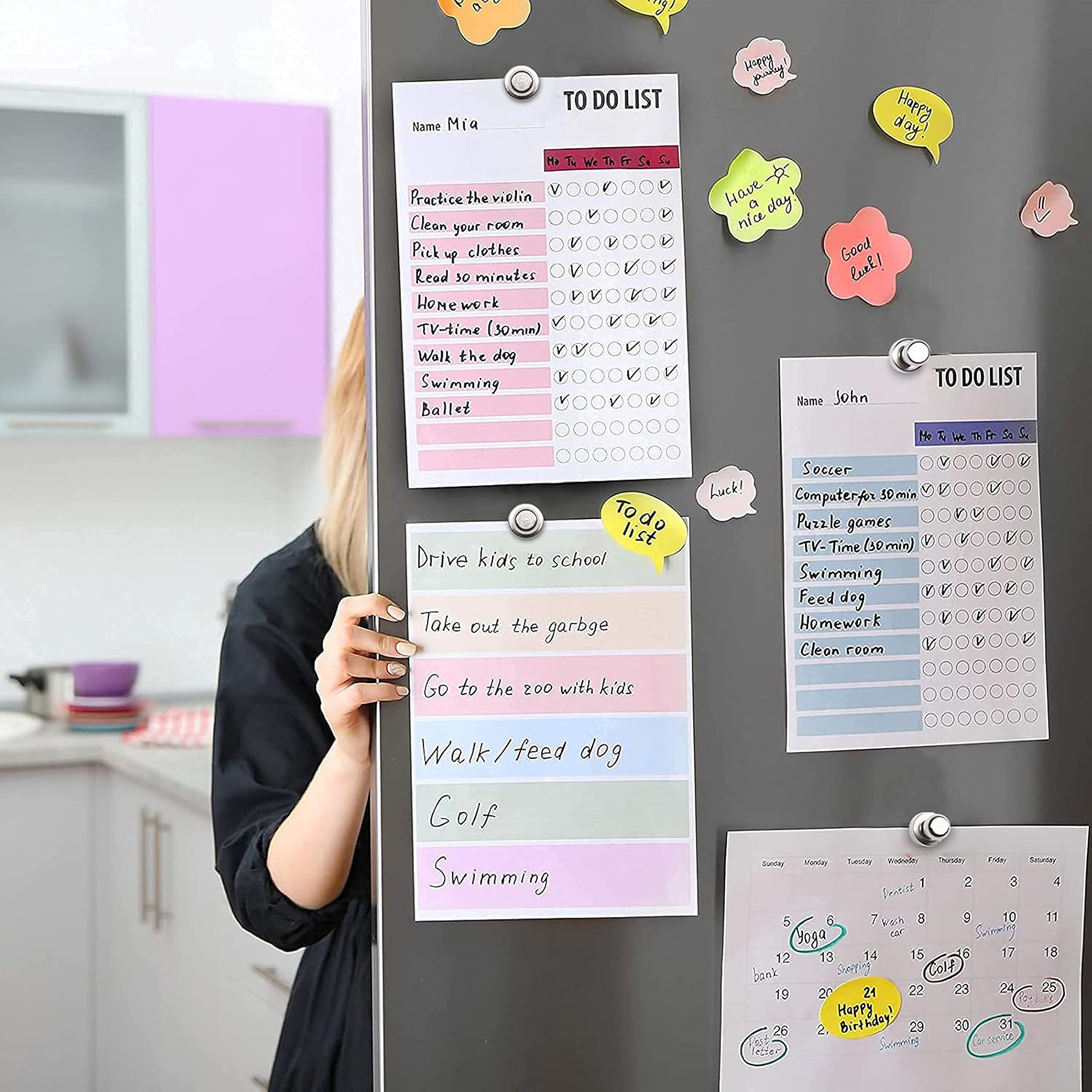 Fridge Magnets, Refrigerator Magnets, Strong Magnets for Whiteboard, Small Magnets Perfect for Classroom Office Kitchen Accessories Decorative Locker Magnetic 20PCS in a Box