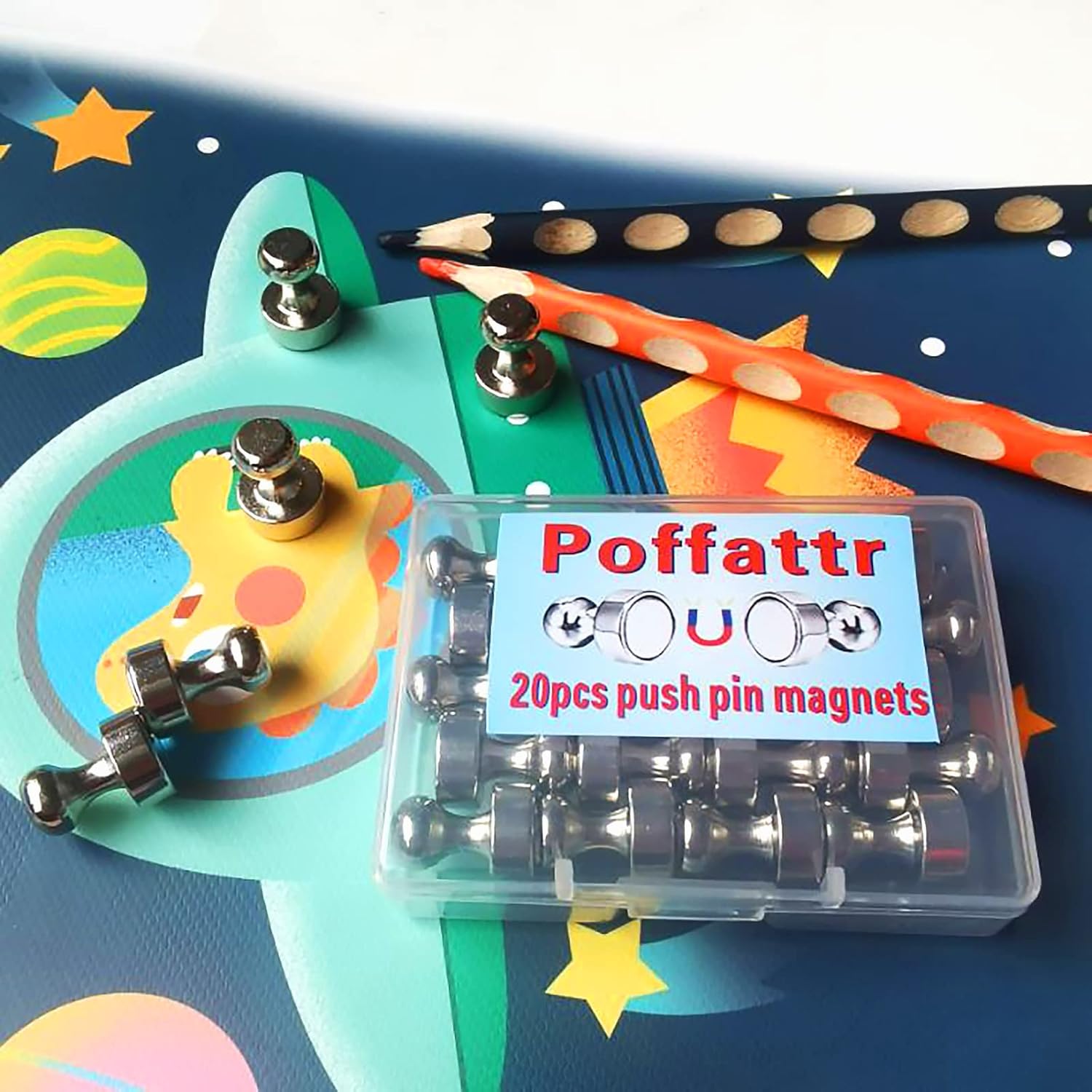 Fridge Magnets, Refrigerator Magnets, Strong Magnets for Whiteboard, Small Magnets Perfect for Classroom Office Kitchen Accessories Decorative Locker Magnetic 20PCS in a Box