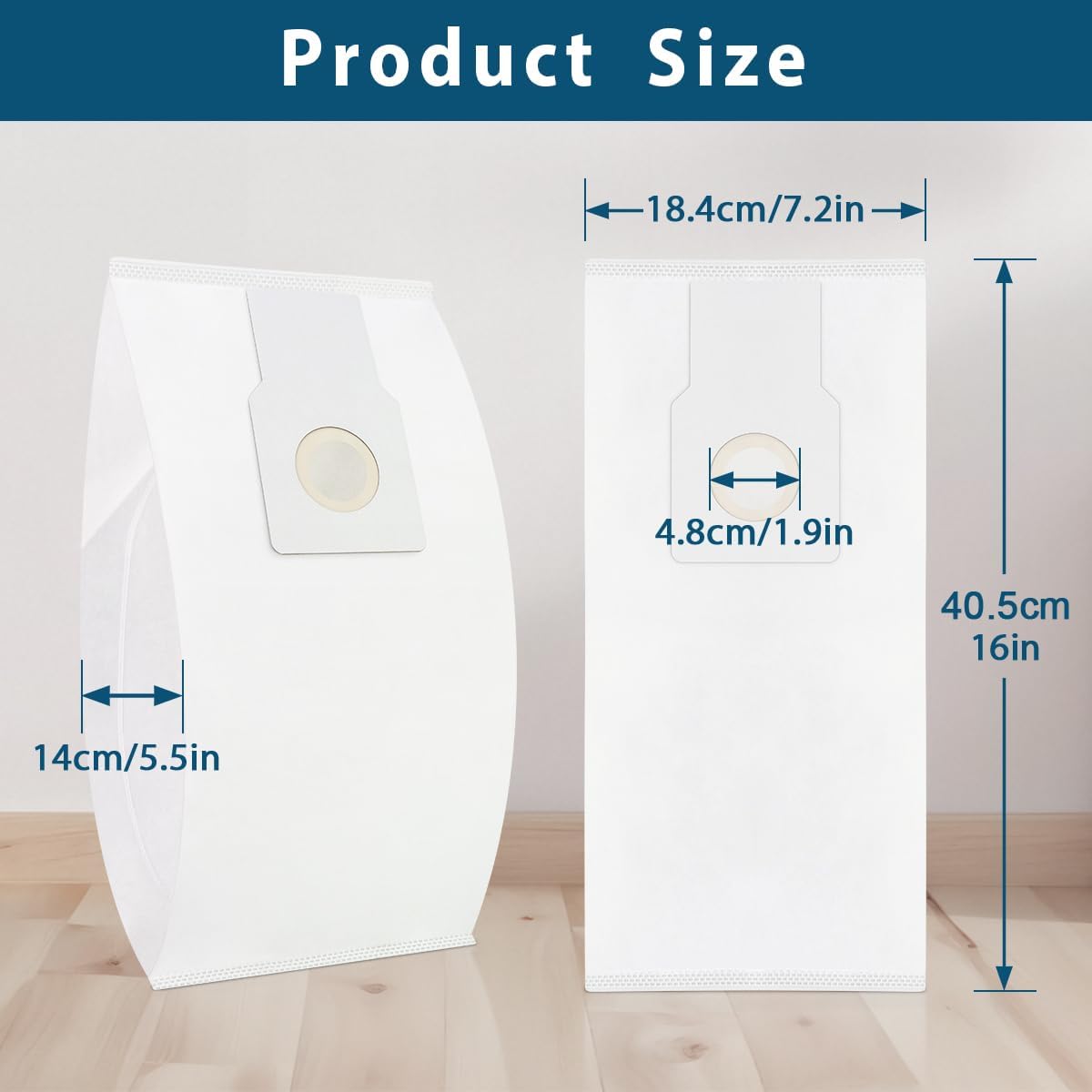 8 Pack 53294 Style O HEPA Cloth Vacuum Bags Replacement Compatible with Kenmore Upright Vacuum Cleaner 53293 50690 31140 31150 BU1005 BU1018, Compare to Part 20-53294 20-50690