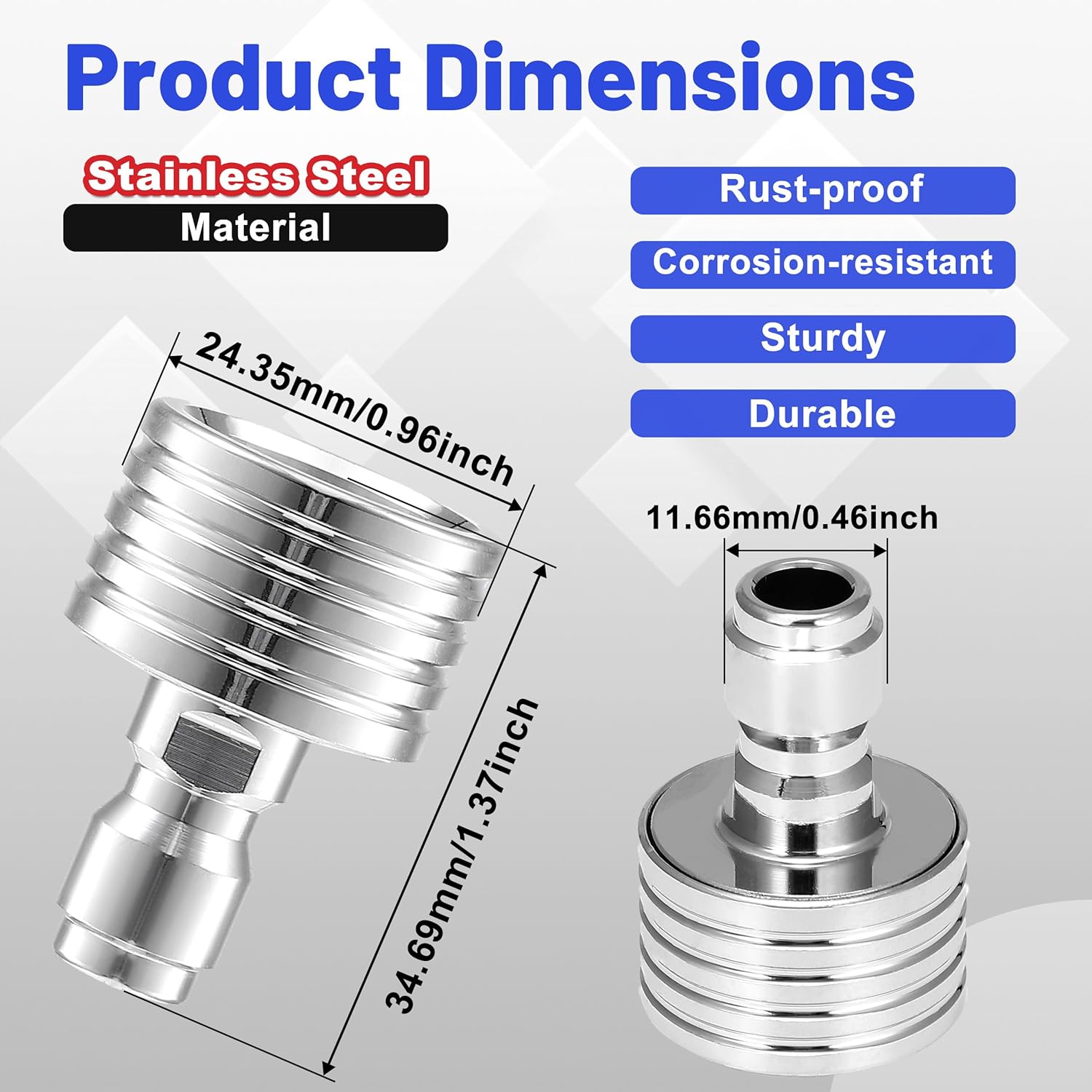 Pressure Washer Nozzle Tips for Soft Wash, Shower Nozzle for Pressure Washing with 1/4” Quick Connector, Stainless Steel Power Washer Shower Sprinkler for Car Washing and Gardening, 2 Pack
