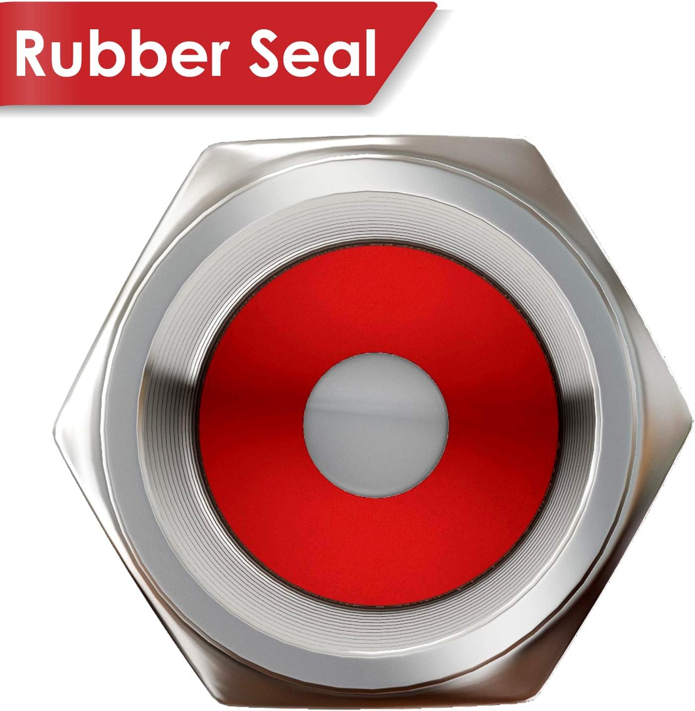 Tire Valve Caps 12 Pack Heavy-Duty Stem Covers | Dust Proof, with O Rubber Seal | Hexagon Design | Outdoor, All-Weather, Leak-Proof Air Protection | Light-Weight Universal Aluminum Alloy Silver