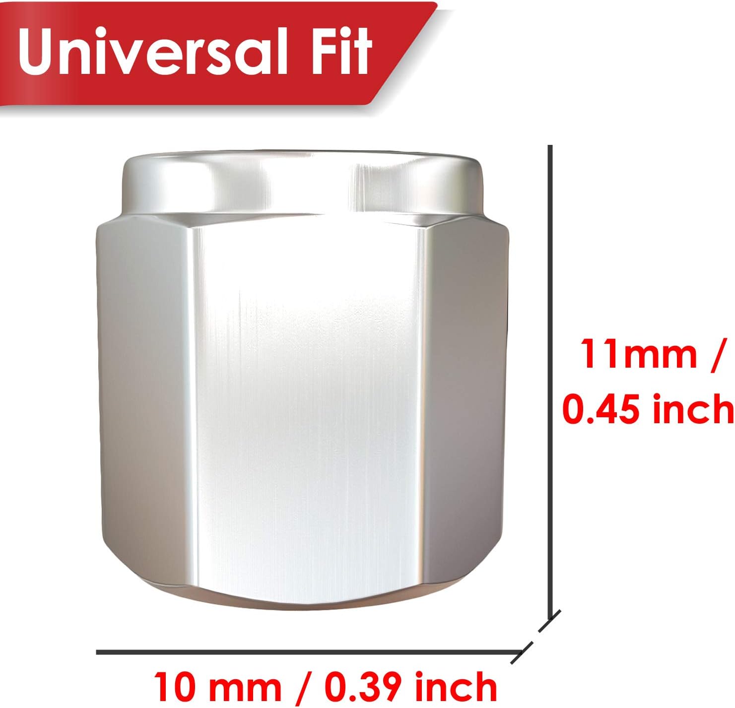 Brass 8 Pack Tire Valve Caps Silver, Premium Metal Rubber Seal Tire Valve Stem Caps, Dust Proof Covers Universal fit for Cars, SUVs, Bike and Bicycle, Trucks, Motorcycles