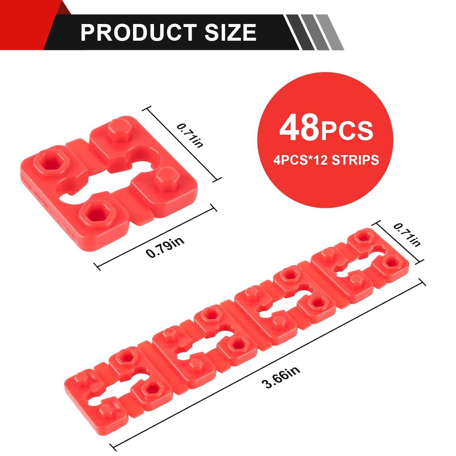 Outlet Spacers for Electrical Box, 48 PCS Spacers for Box Extender Kit, Plastic Wall Plate Spacer, Tile Backsplash Shims for Loose Outlet/Switch Repair Stackable