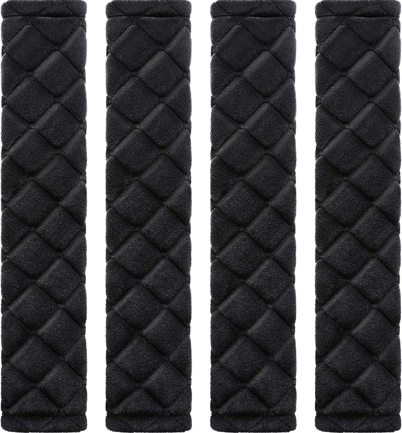 4 Pack Seat Belt Cover Extra Long Seat Belt Pads for Car Soft Comfort Shoulder Strap Covers Harness Pads Helps Protect Your Neck and Shoulder 10.6 Inch,Black