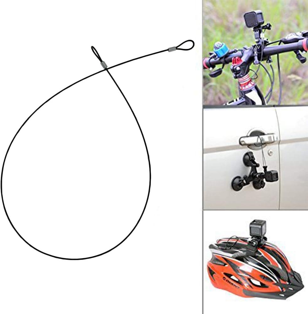 Sevrwell 35 inches Stainless Steel Tether Lanyard for GoPro Hero Max/9/8/7/6/5/4/3+/3 3PCS ,SJ4000,Xiaomi Yi 4K, DJI OSMO Action Cameras