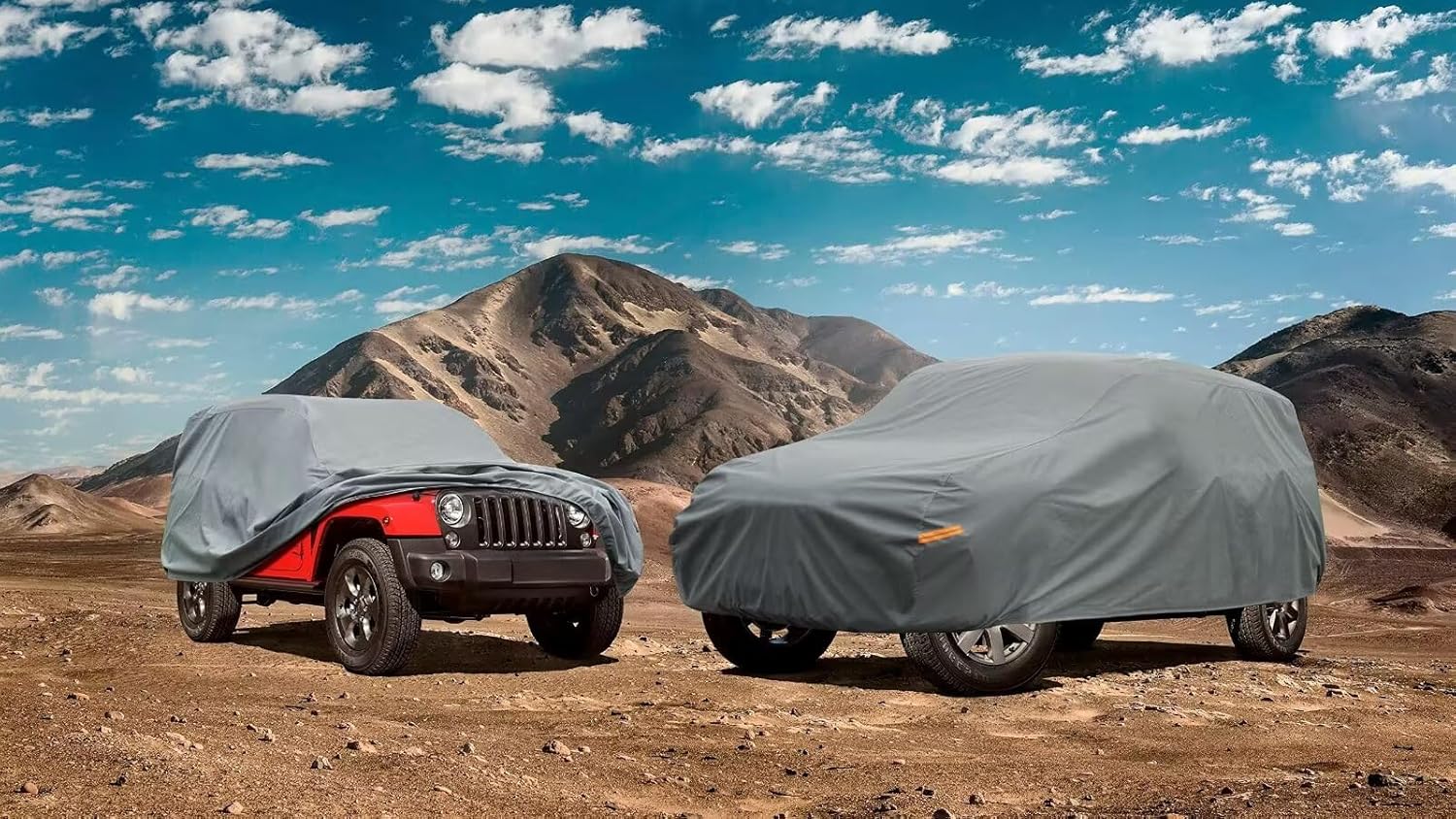 Heavy Duty Jeep 2dr Car Cover, Custom Fit Jeep Wrangler 2 Door CJ YJ JK JL Waterproof All Weather for Automobiles, Full Car Cover - Sun, Rain & UV Protection