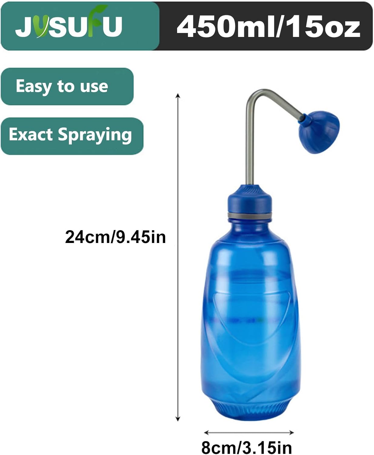 Watering Can for Seedlings, Small Watering Can for House Plant Garden Flower 15oz/0.45l Blue