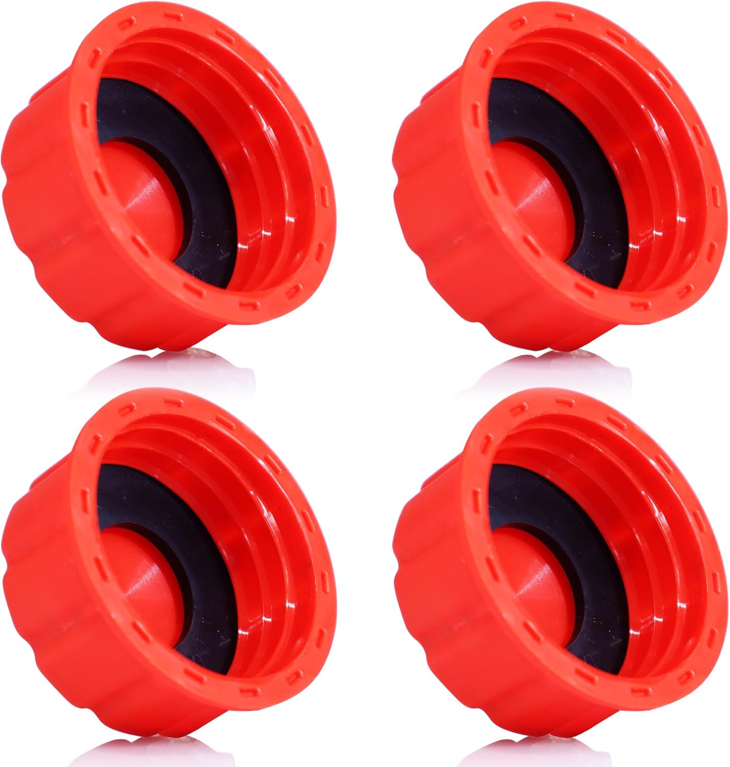 5 Gallon Gas Can Cap Replacement, Coarse Thread Gas Cap for Gasoline, Portable Gas Tank Lid for 5+ Gallon Plastic and Metal Gas Cans, Includes Spout Replacement Old Style Pack of 4