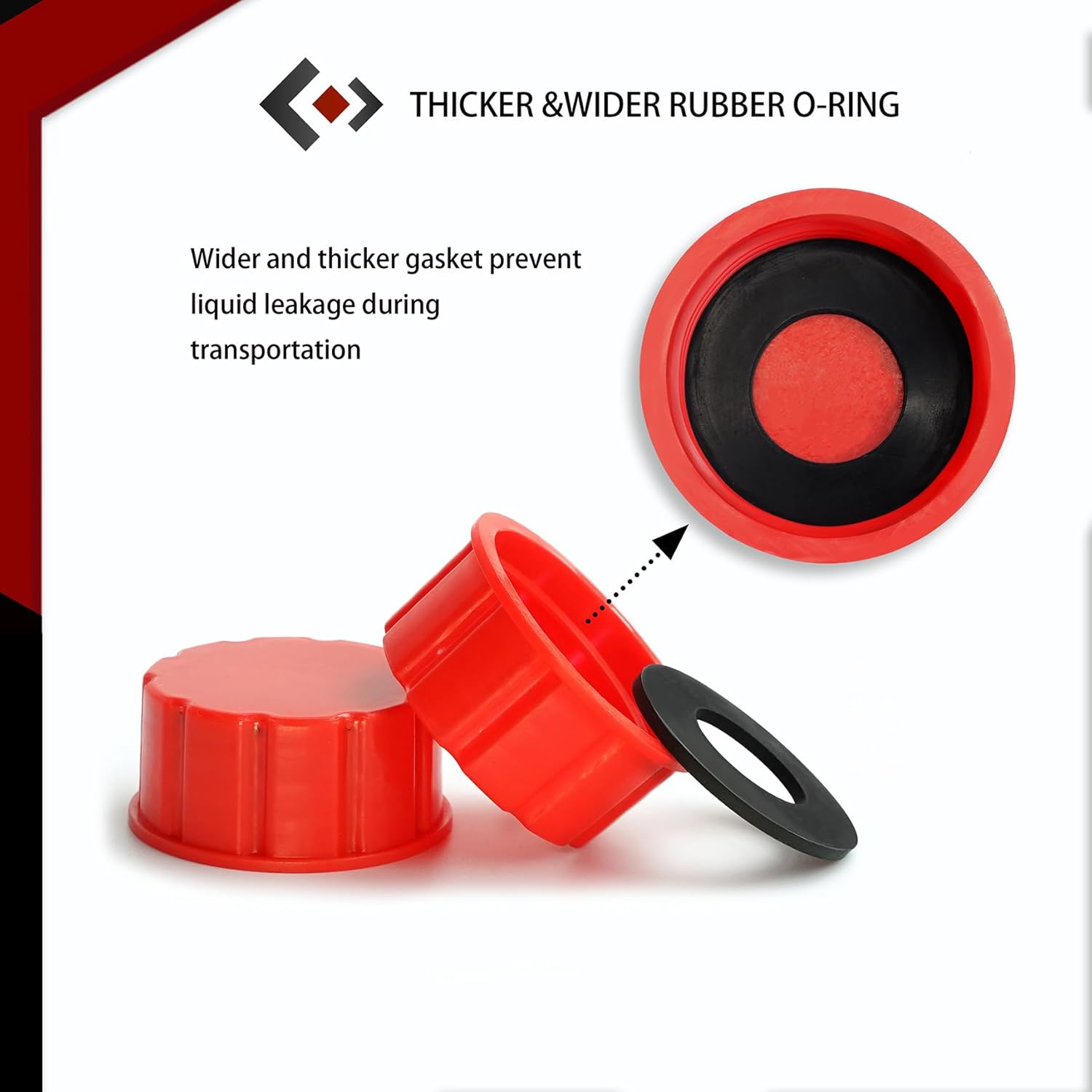 5 Gallon Gas Can Cap Replacement, Coarse Thread Gas Cap for Gasoline, Portable Gas Tank Lid for 5+ Gallon Plastic and Metal Gas Cans, Includes Spout Replacement Old Style Pack of 4