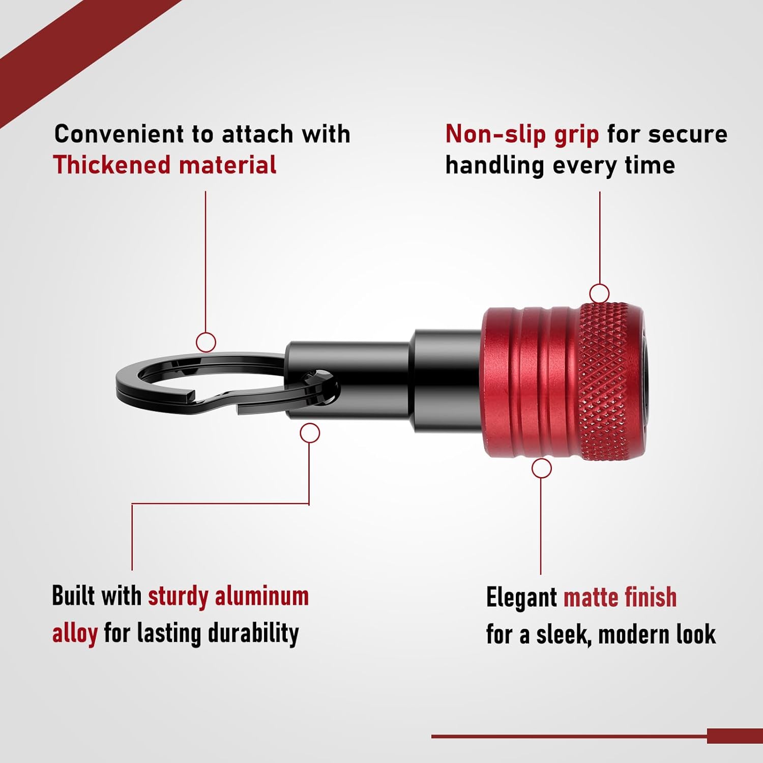 Enhanced Non-Slip Bit Holder 6pcs, 1/4 Drill Bit Holder, Bit Holder Key Chain, Impact Bit Holders for Impact Driver Drill Bit Extension Screwdriver & Drill Bits, w/Black Carabiner Gadget Gift for Men