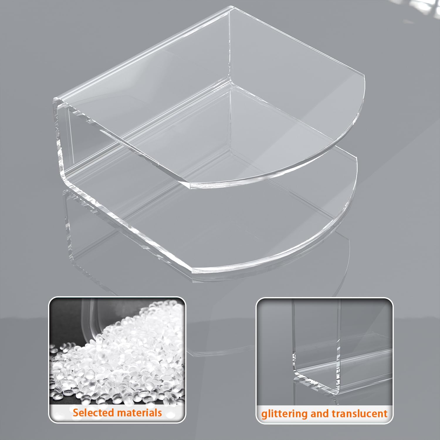 Napkin Holder, 2 Pack Clear Acrylic Napkin Tissue Holder for Table,Tissue Paper Cocktail Napkin Holder for Kitchen, Dinner Napkin Dispenser for Bar, Restaurant