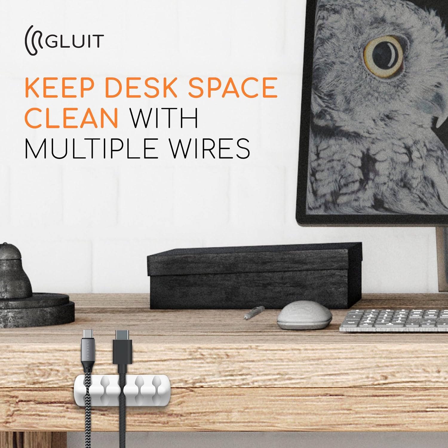 Cord Organizer for Desk Cable Holder for Nightstand Charger Organizer Adhesive Desktop Versatile Wire Multislot Clips and Table Management Accessories Office Spaces New White 5 Pack, 15 Slots
