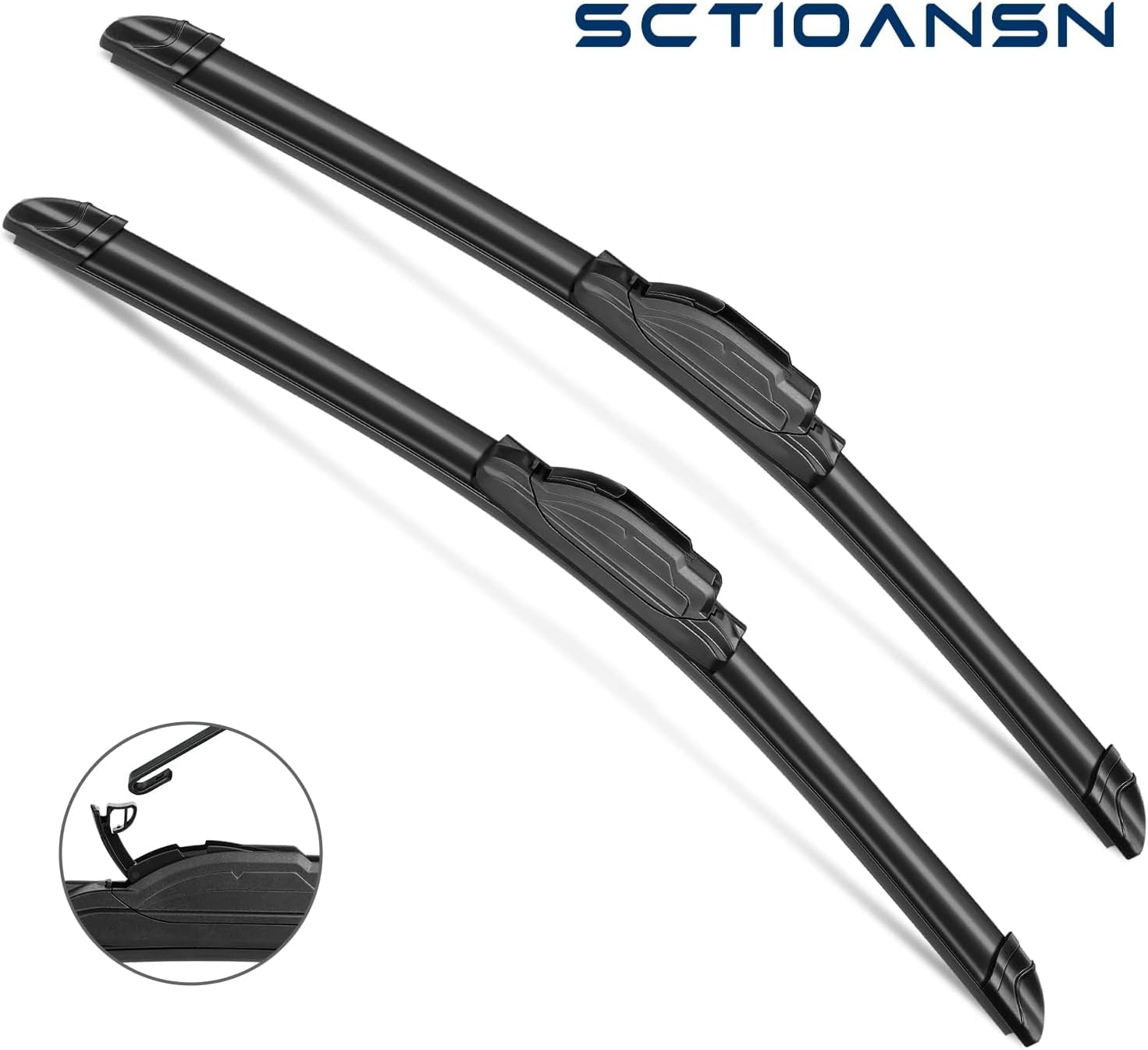 2Pcs Windshield Wipers-22" + 22" Premium All-Seasons Auto Windshield Wiper Blades for My Car Set of 2 -J-Hook
