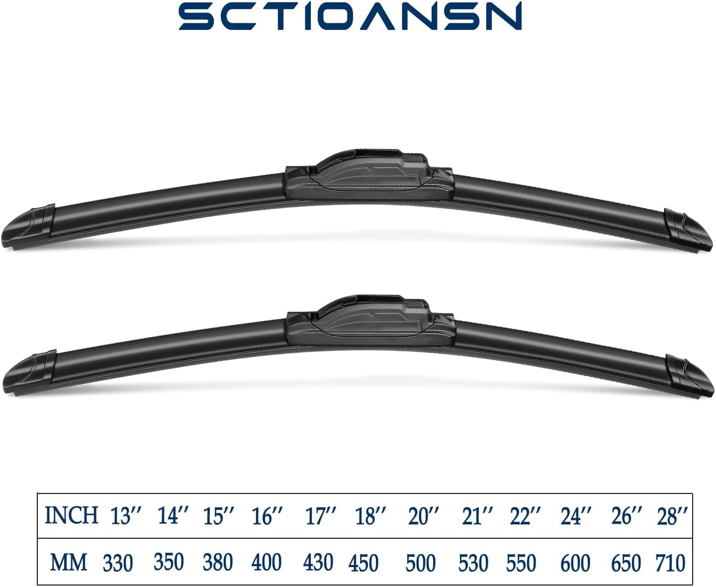 2Pcs Windshield Wipers-22" + 22" Premium All-Seasons Auto Windshield Wiper Blades for My Car Set of 2 -J-Hook