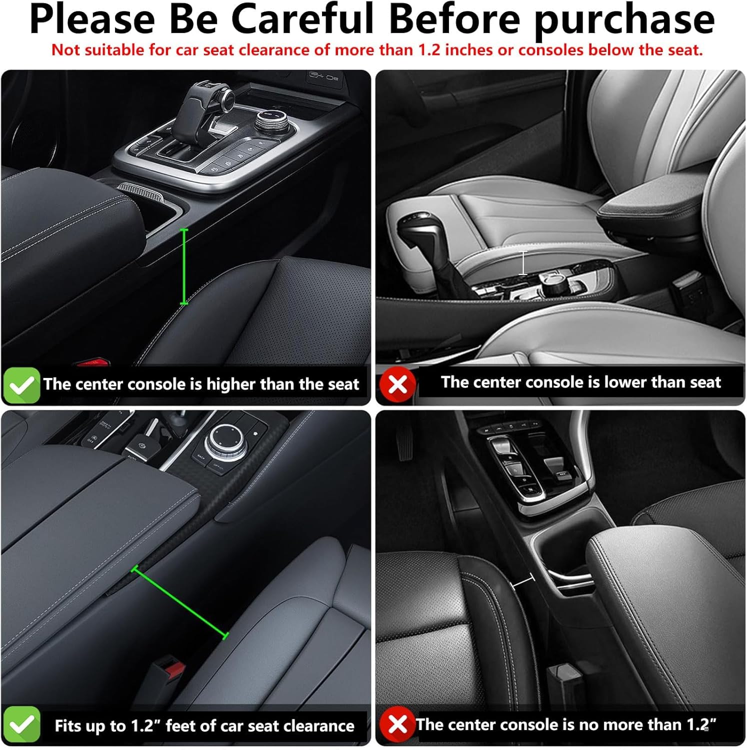 Anti-Drop Car Seat Gap Filler Organizer, Premium Leather Console Organizer, Easy Access to Phone/Keys, Universal Fit for Car SUV Truck Multi-Purpose Essentials Organizer 2PC