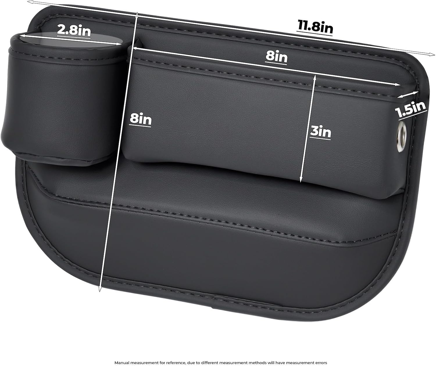 Anti-Drop Car Seat Gap Filler Organizer, Premium Leather Console Organizer, Easy Access to Phone/Keys, Universal Fit for Car SUV Truck Multi-Purpose Essentials Organizer 2PC
