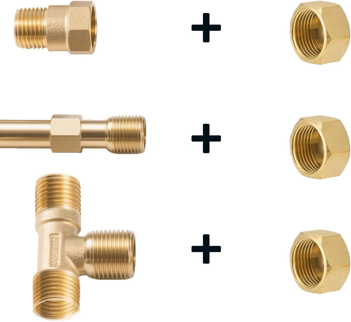 100 Pack Brass Compression Cap, Stop Value Caps, Drain Pipe Fittings for Hose Connector Nozzle Joints Outdoor Garden Water Air Line