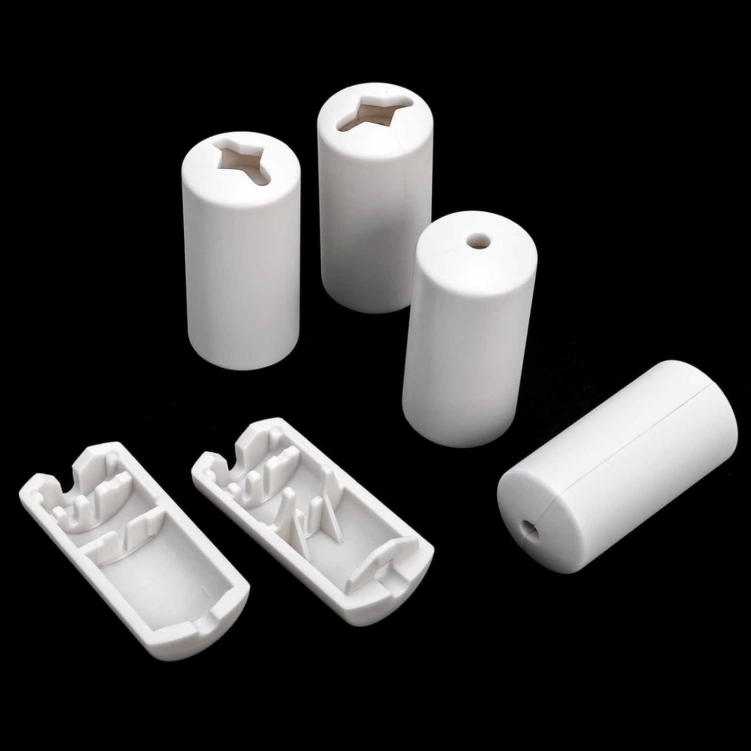 20 Packs Pull Cord Knobs for Window Blind, Safety Breakaway Condensers, White Cylinder Blind Tassels Pendant, Decorative Drops End Home Office Roman Shades Accessories