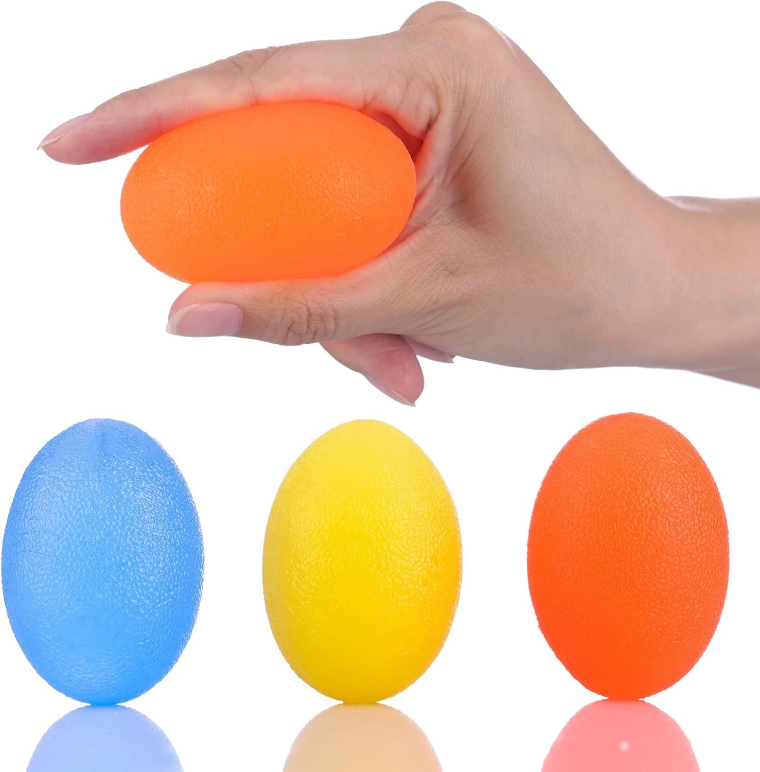 Hand Exercise Balls,Hand Therapy Balls,Grip Balls,Stress Relief Ball for Adult and Kid,Squeeze Balls Grip Equipment Ball-3 Resistance Levels 3 PCS