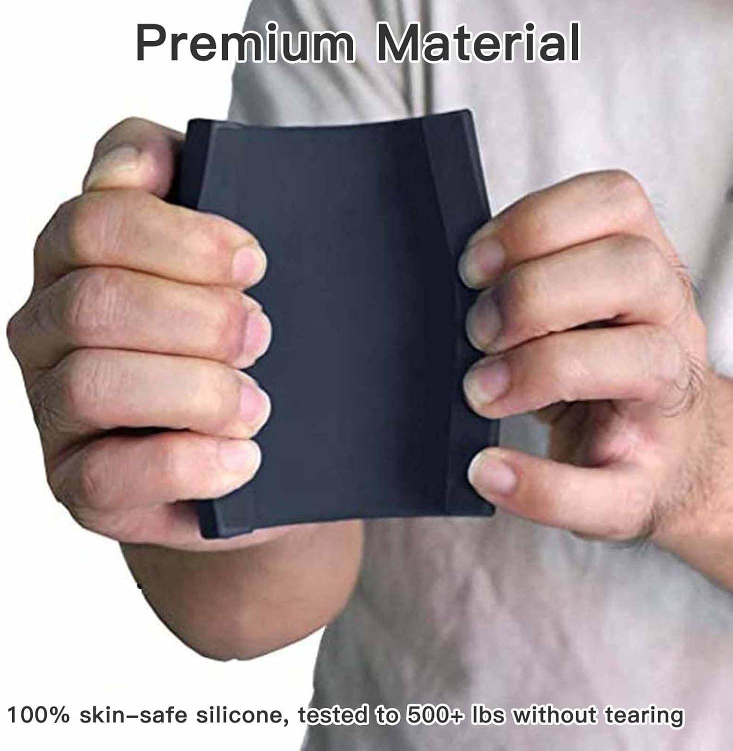 Thick Dumbbell & Barbell Grips for Weightlifting - High-Density Silicone Rubber, Non-Slip Gym Muscle Growth, Hand Stress Relief, Arm Blaster Adapter 1 Pair Black