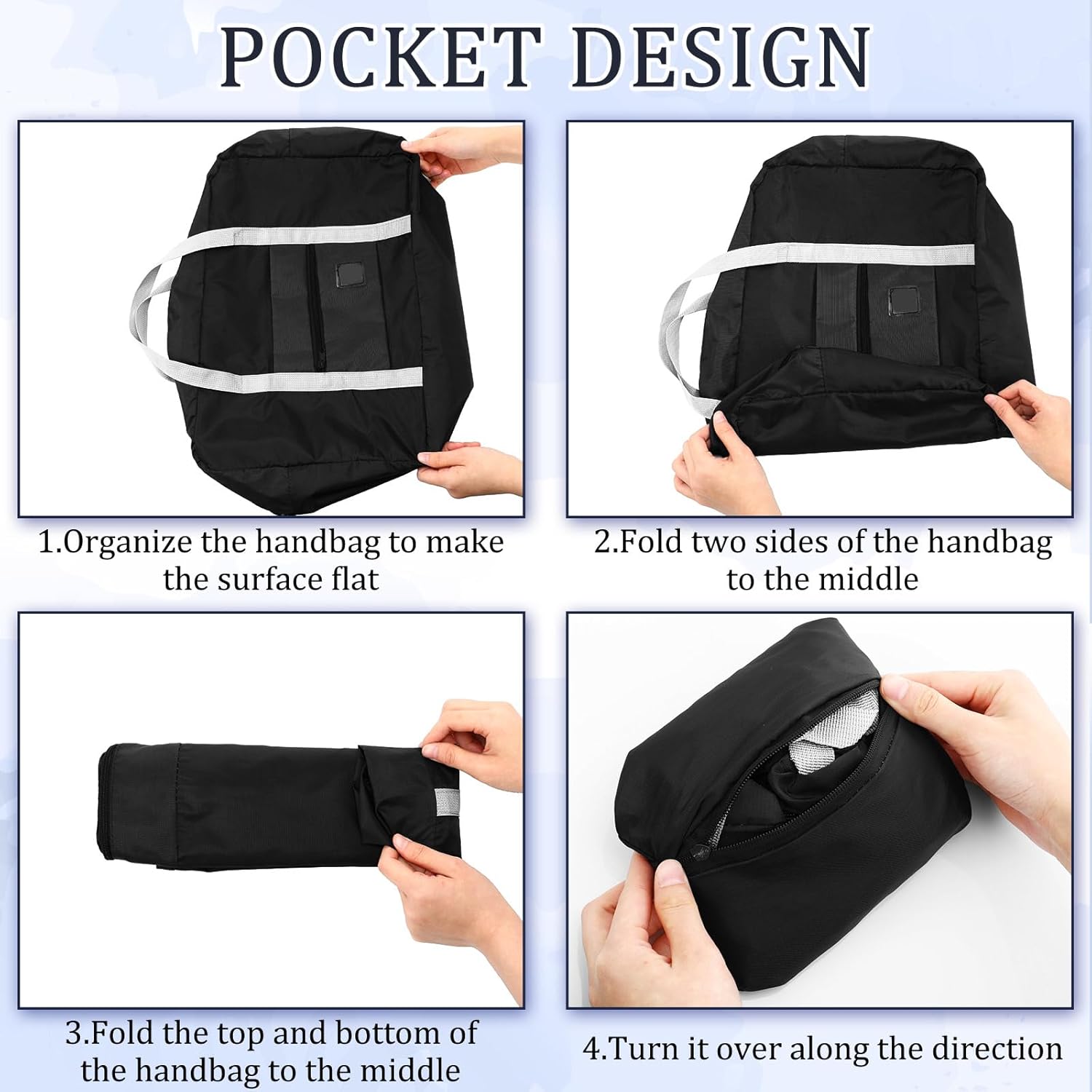 12 Pcs Foldable Travel Bags Bulk Duffel Waterproof Lightweight Carry on for Sports Gym Weekender Outing Overnight Black Black