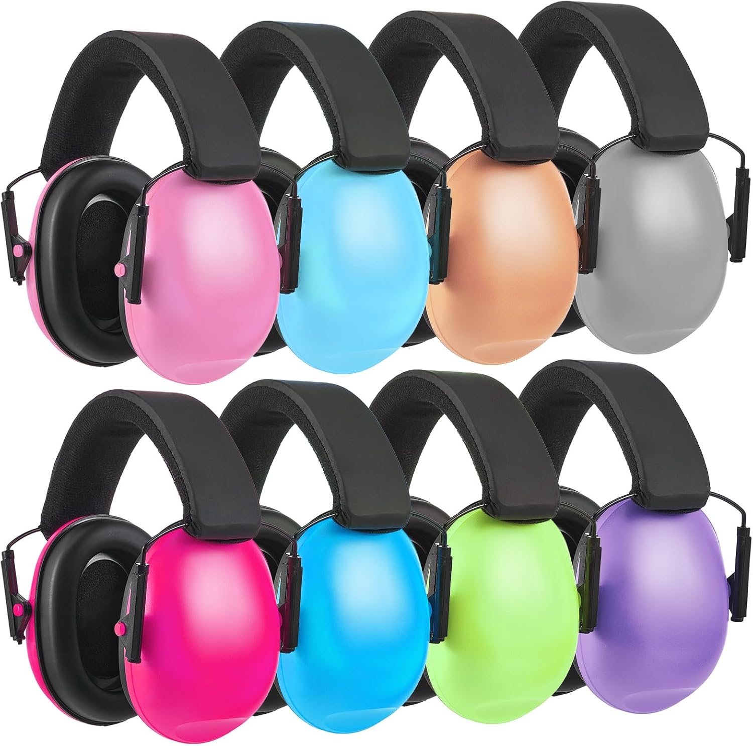 8 Pcs Kids Ear Protection Noise Cancelling Headphones Reduction Muffs 27dB Hearing 8 Colors Colors