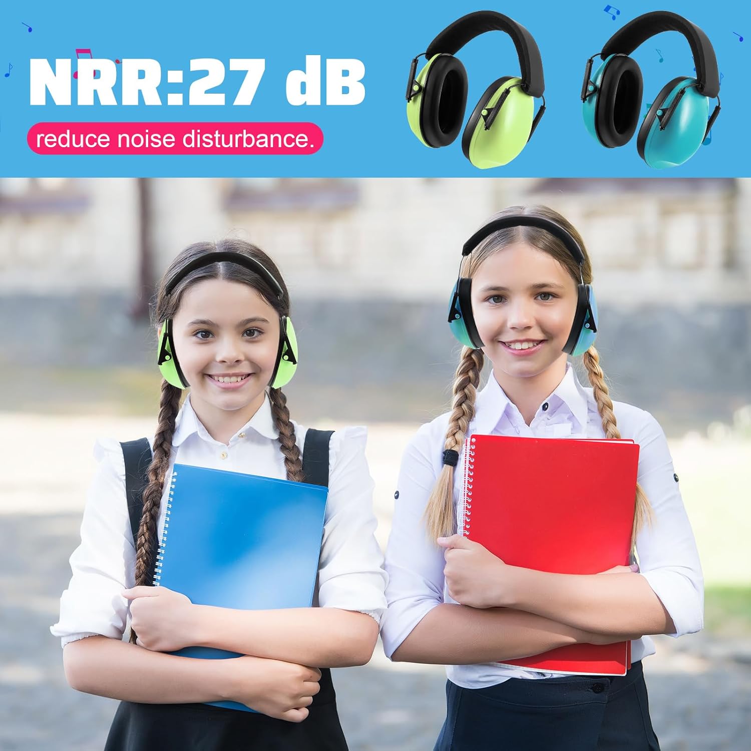 8 Pcs Kids Ear Protection Noise Cancelling Headphones Reduction Muffs 27dB Hearing 8 Colors Colors