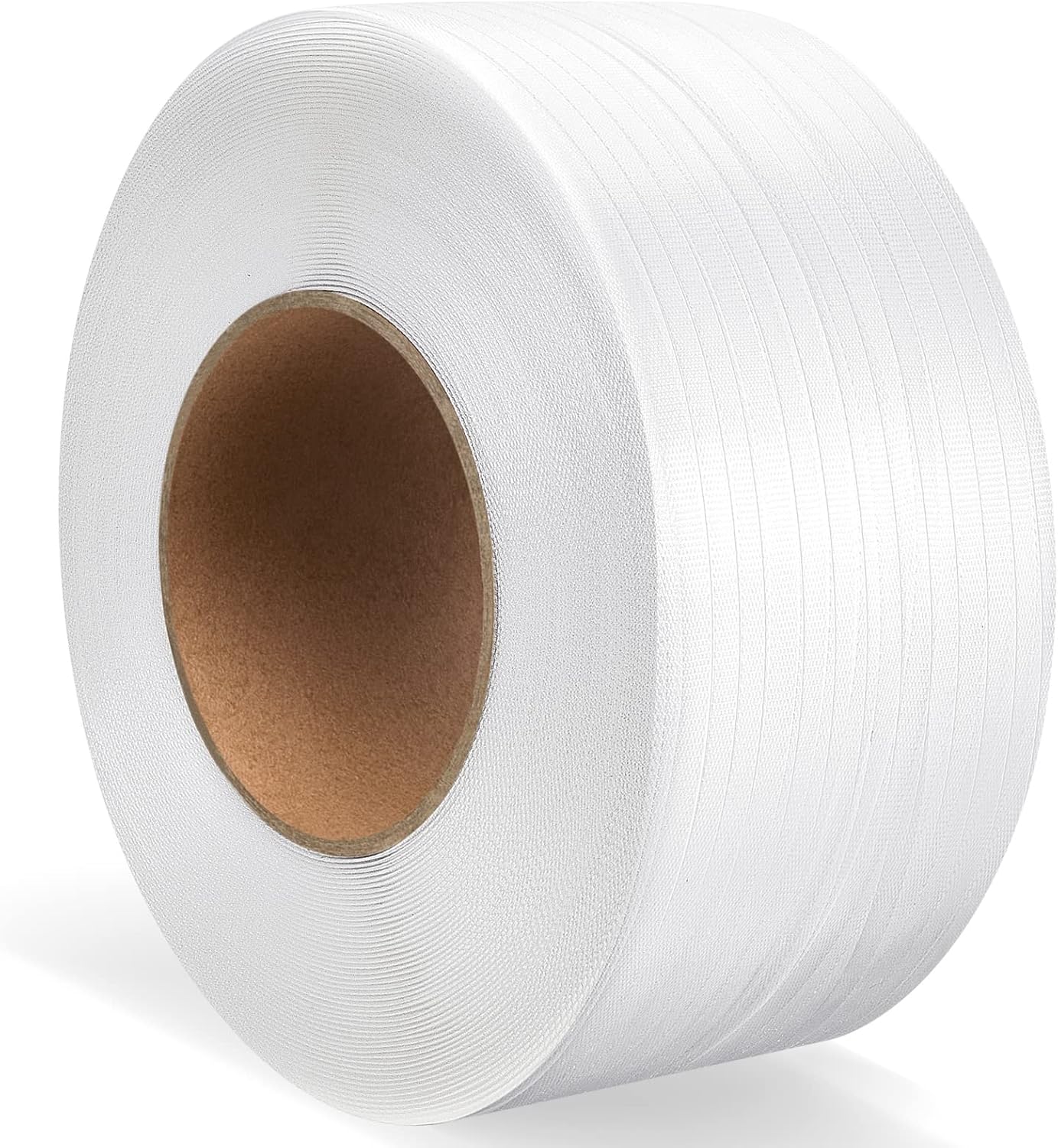 1/2 Inch Strapping, Polypropylene PP Heavy Duty Poly Packaging Strapping Roll 440 Lbs Break Strength for Banding Packing Industrial Machine 9900 ft,White White 9900 ft