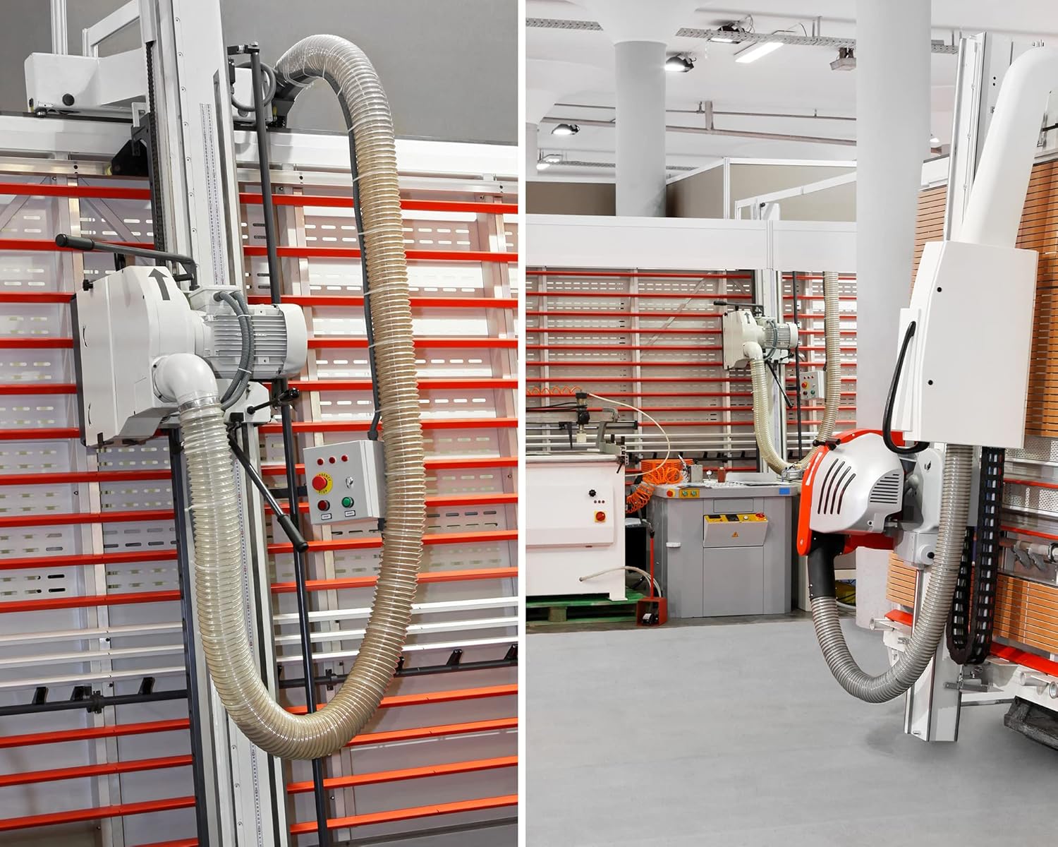 6 Inch, 10 ft Heavy PVC Dust Collection Hose, Flexible Clear Fume Hose with Stainless Steel Wire Coil and Clamp, Puncture Resistant Vacuum Fittings Collector Accessories