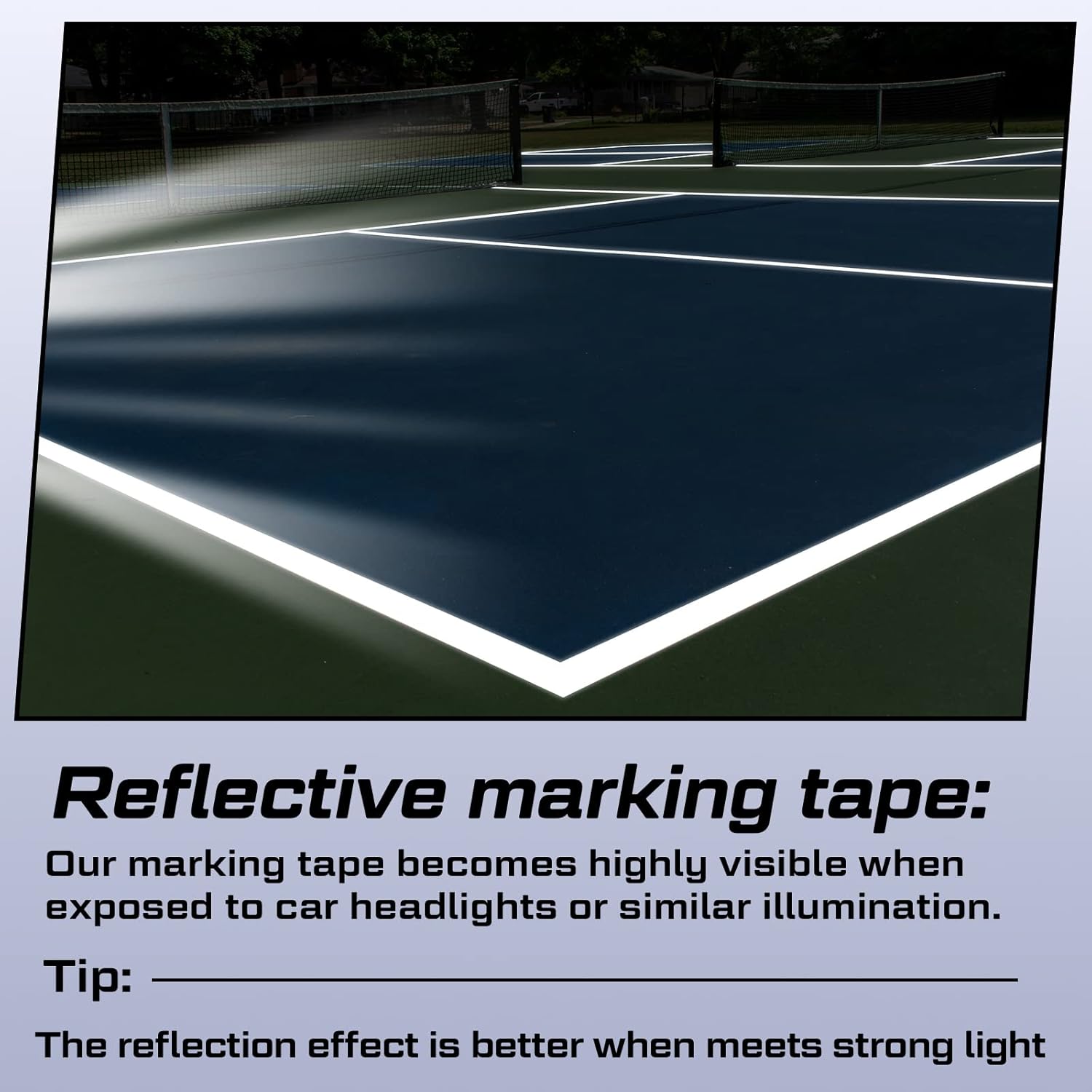 230 Ft Driveway Basketball Tape Outdoor Court Adhesive Marking Lines for Tennis Badminton Parking Floor Pavement Indoor, 2 in Wide White, PVC White