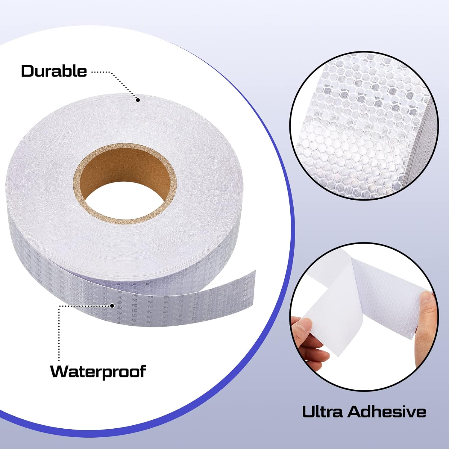 230 Ft Driveway Basketball Tape Outdoor Court Adhesive Marking Lines for Tennis Badminton Parking Floor Pavement Indoor, 2 in Wide White, PVC White