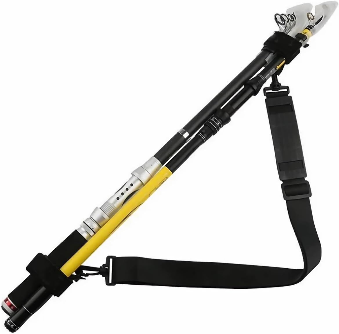 Fishing Rod Carry Strap，Sling Band Adjustable Shoulder Belt Tackle Holder，Nylon 2