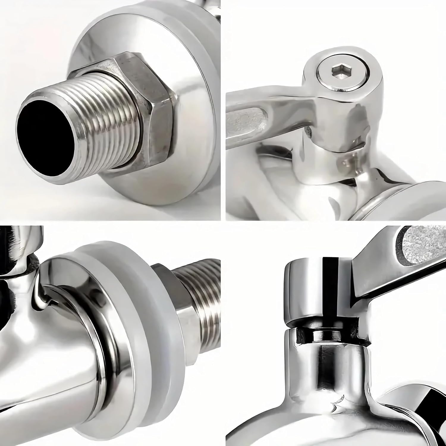 Stainless Steel Beverage Jar Dispenser Replacement Spigot Faucet, For Dispensers - Durable Outdoor Water Faucet Sun Tea Jars, Perfect Parties & Camping 16mm 5/8 inch