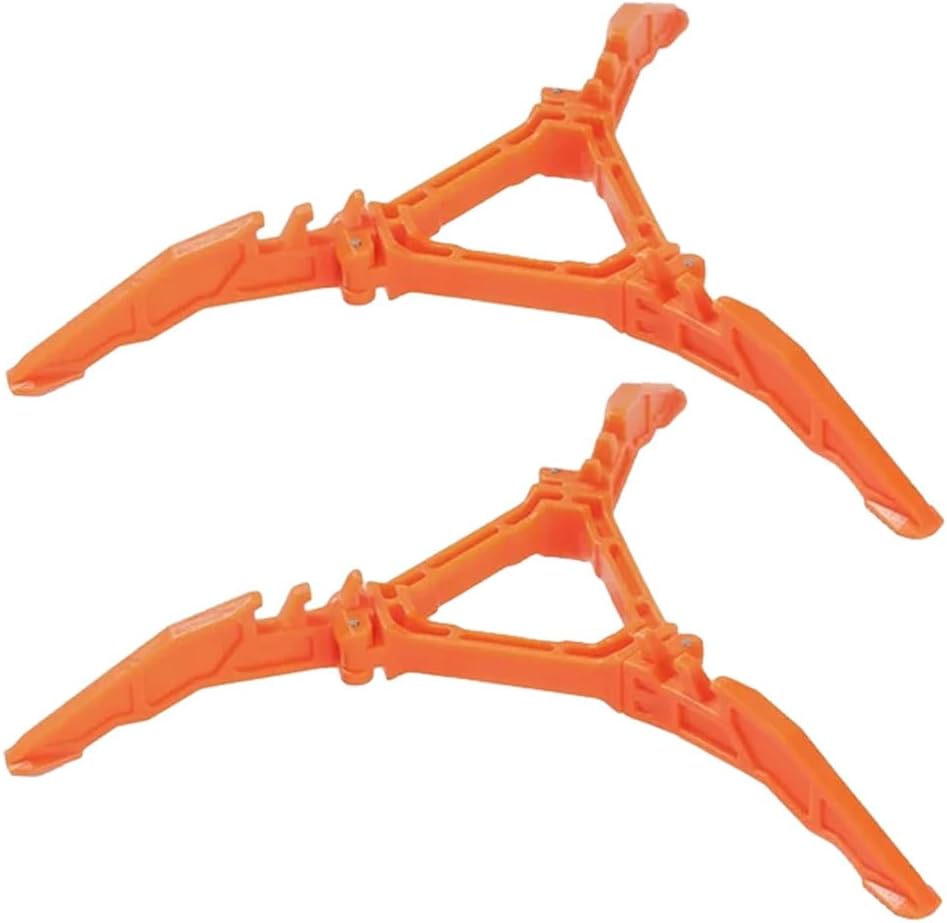 2Pcs Camping Stove Fuel Can Stabilizer, Mini Foldable Outdoor Hiking Cooking Gas Tank Bracket,Foldable Cartridge Canister Tripod Oranger